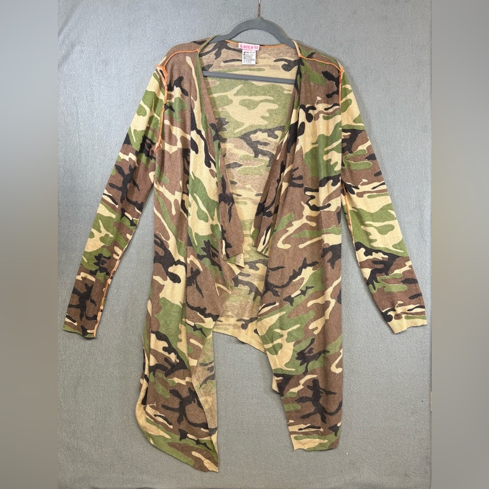 Women’s Knitwit 100% Cashmere Camo Sweater Sz. S